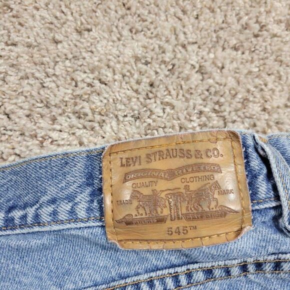 Vintage Levis 545 Jeans Mens 42x32 Blue Denim Loose Fit Tapered Medium Wash - Picture 9 of 13